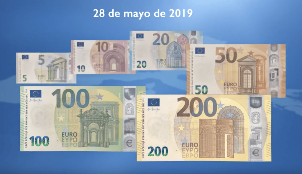 Los nuevos billetes de 100 y 200 euros.