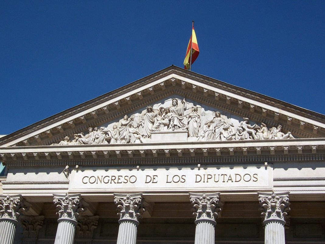 Vista del Congresu de los Diputaos en Madrid.