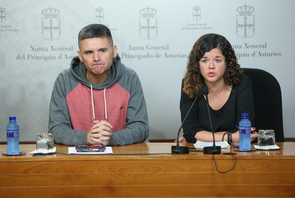 Rafael Palacios y Sofía Castañón, de Podemos Asturies