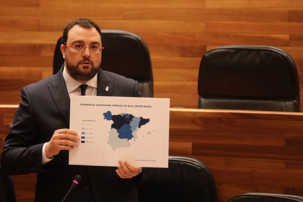 Adrián Barbón, presidente del Gobiernu d'Asturies