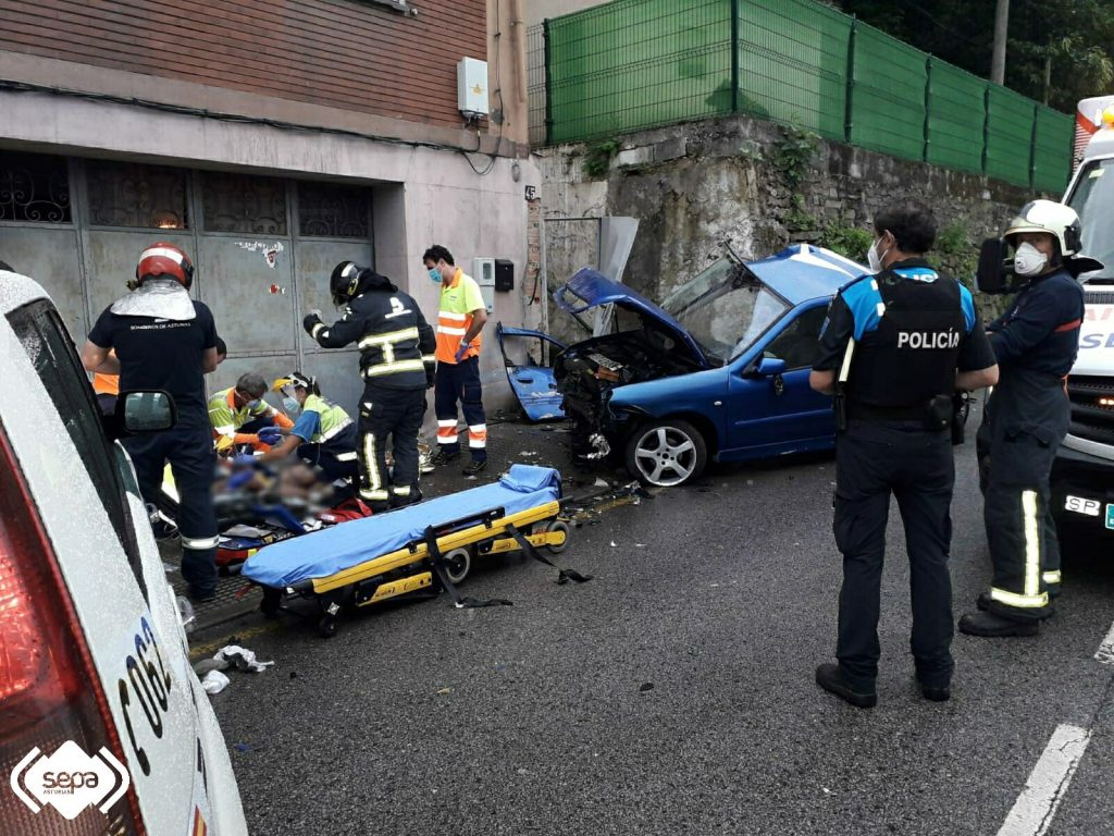 Accidente en Mieres