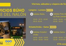 Vuelven, dende’l vienres, los buses nocherniegos al Valle del Nalón