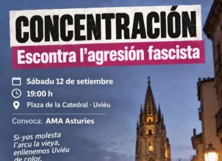 Uviéu va manifestase güei como respuesta al ataque d’un grupu fascista en San Matéu